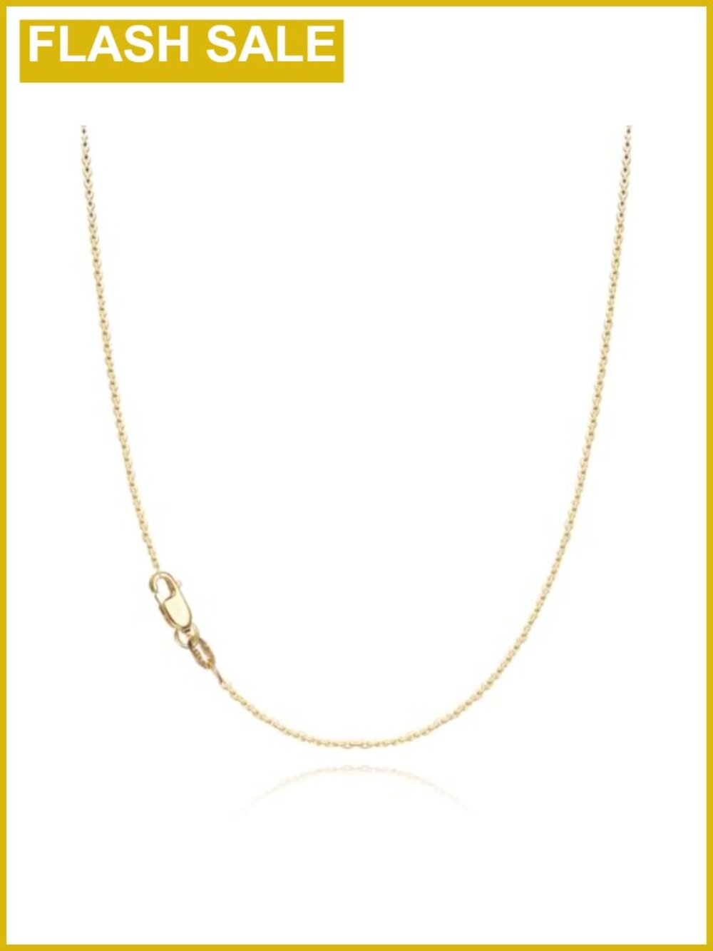 18K Gold Plated 925 Sterling Silver Chain Necklace Women